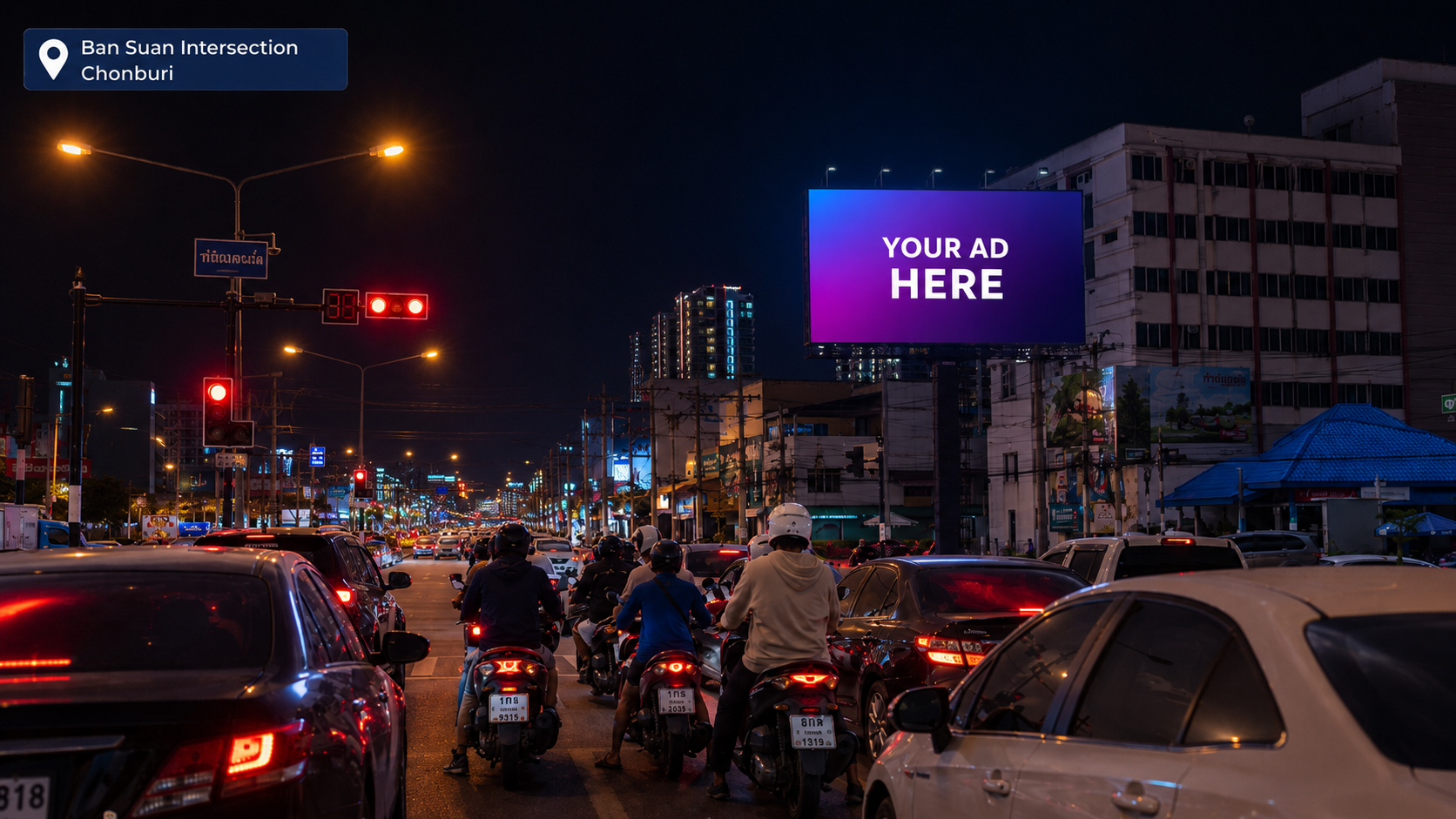 ป้าย LED โซนโรงเรียนกลางเมืองชลบุรี – ใกล้ รร.ชลกันยานุกูล–ชลราษฎรอำรุง, เมืองชลบุรี สื่อโฆษณา DOOH Media108