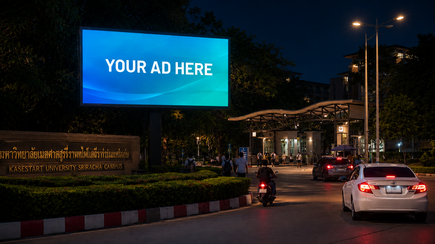ป้าย LED แยกโรงเรียนอัสสัมชัญ ศรีราชา – ถนนสุขุมวิท หน้าโรงเรียนอัสสัมชัญศรีราชา สื่อโฆษณา DOOH Media108